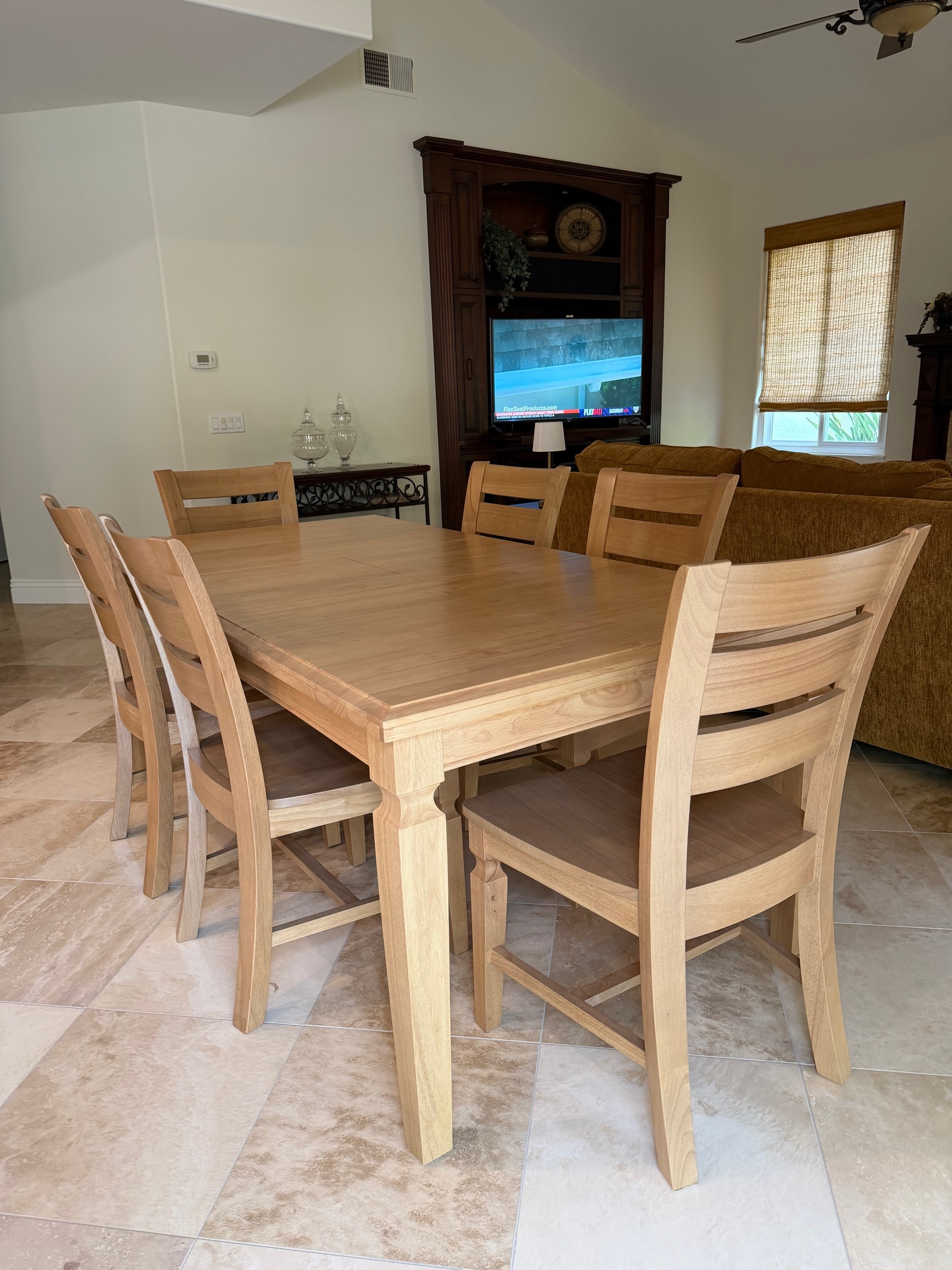 Handcrafted dining table and chairs